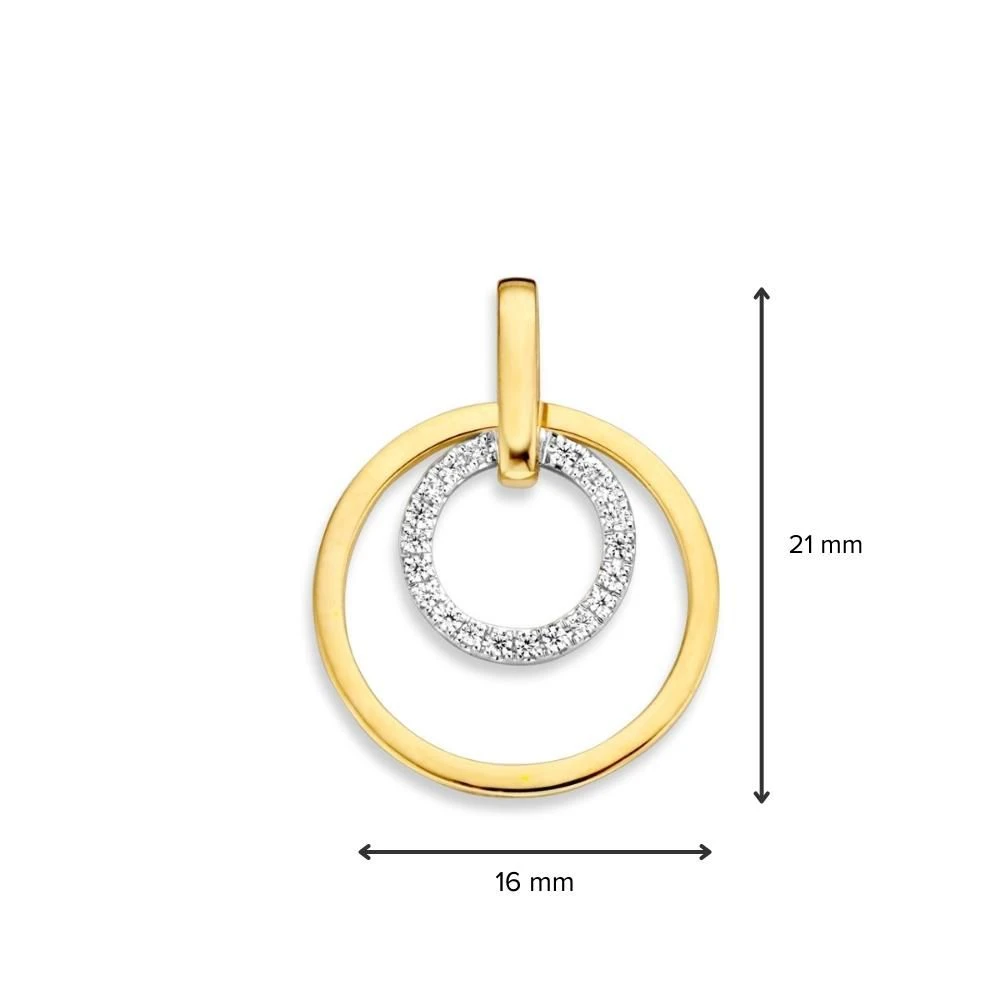 Hanger bicolor zirkonia