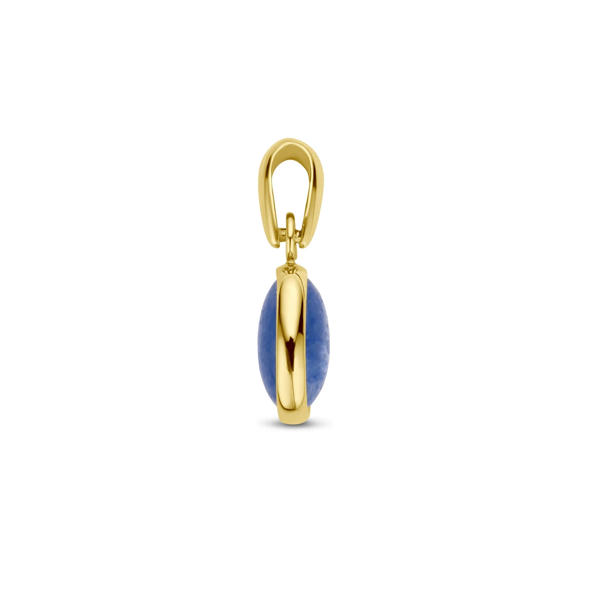 hanger blauw kwarts 14K geelgoud