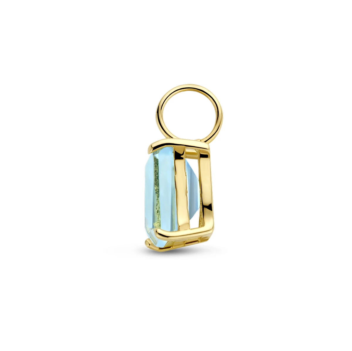 hanger blauw topaas 14K geelgoud
