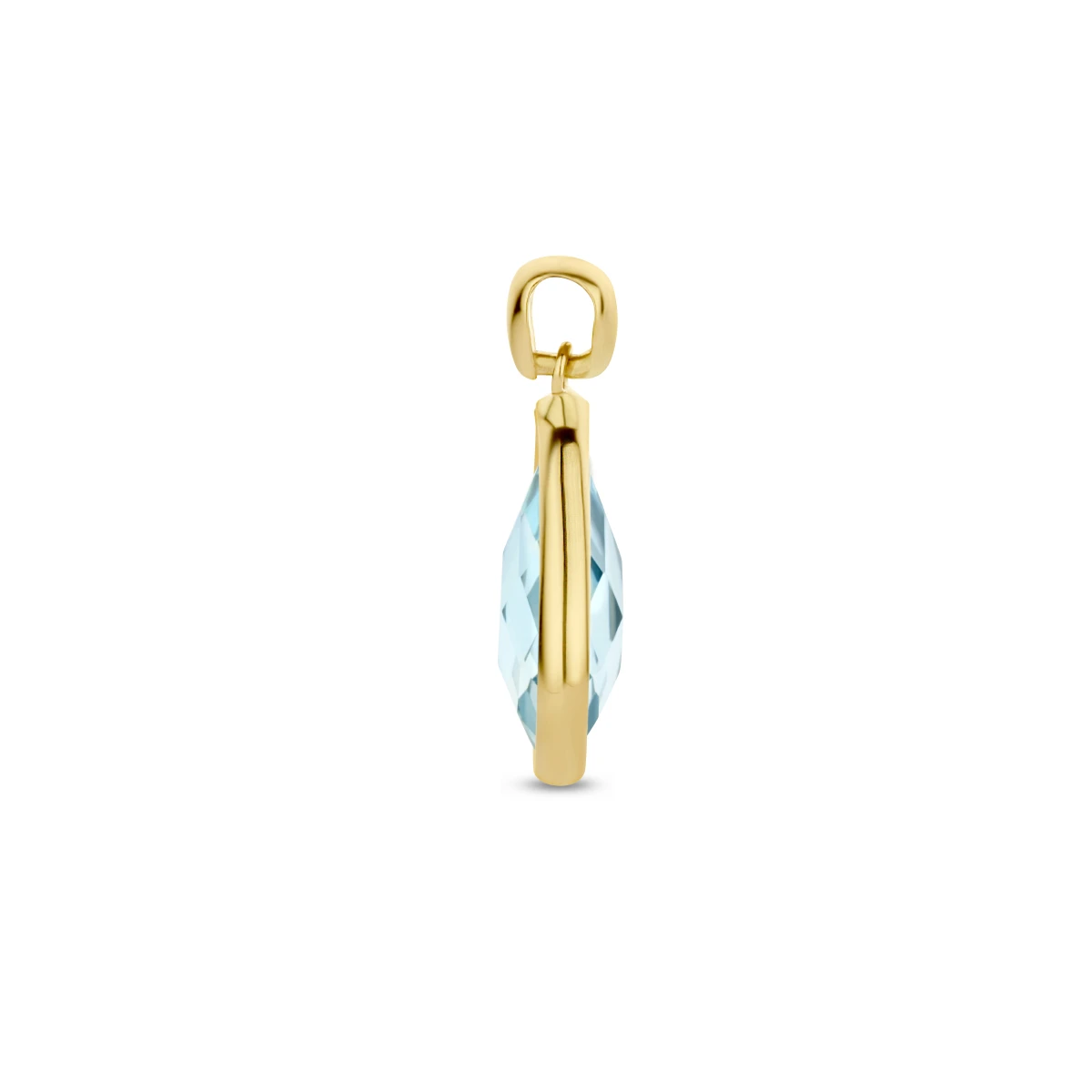 hanger blauw topaas 14K geelgoud