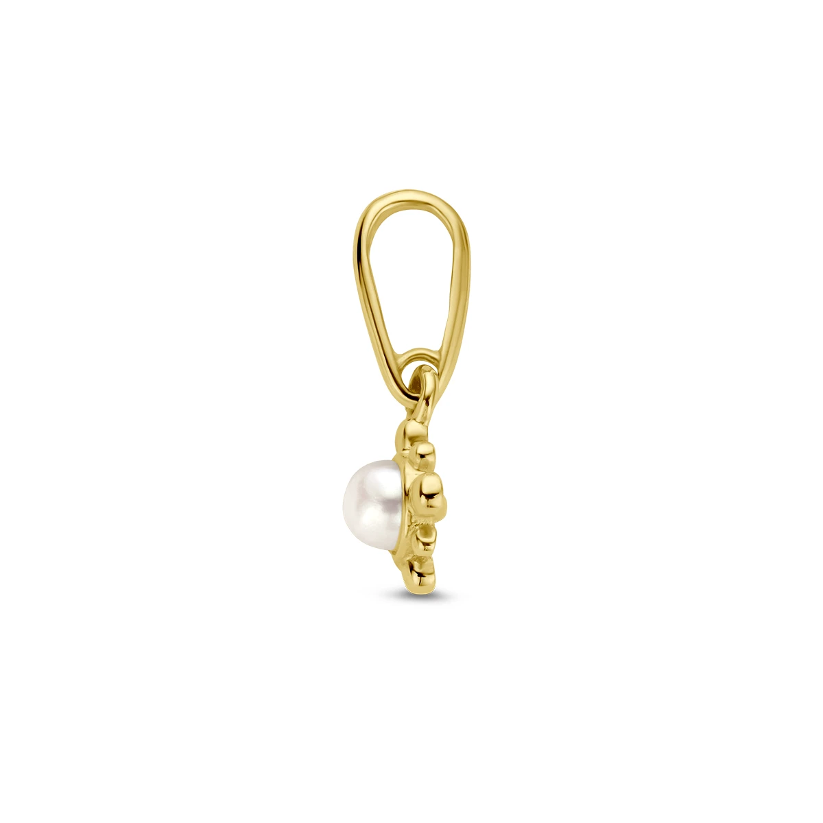 hanger bloem parel 11 mm 14K geelgoud