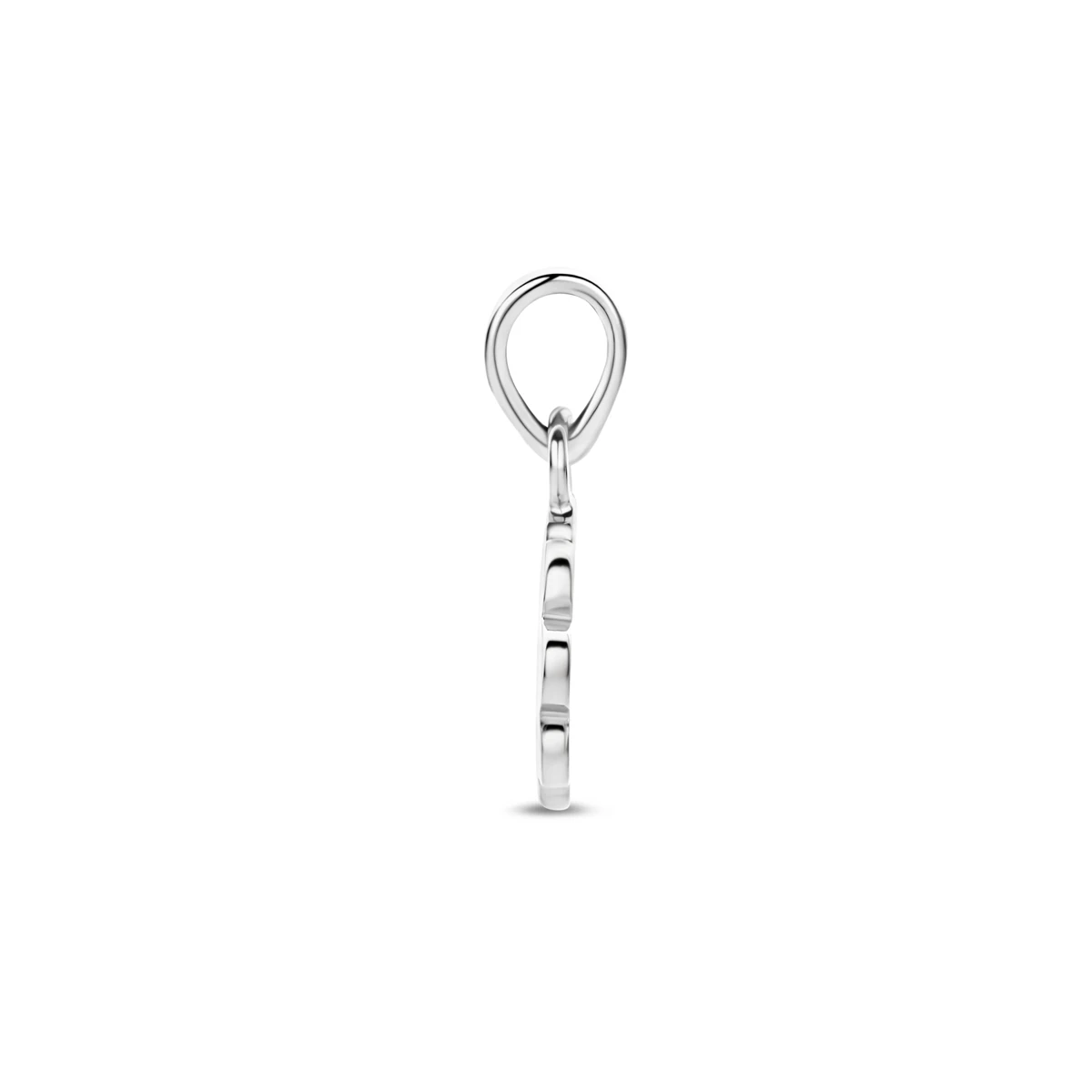 hanger bloem zilver gerhodineerd