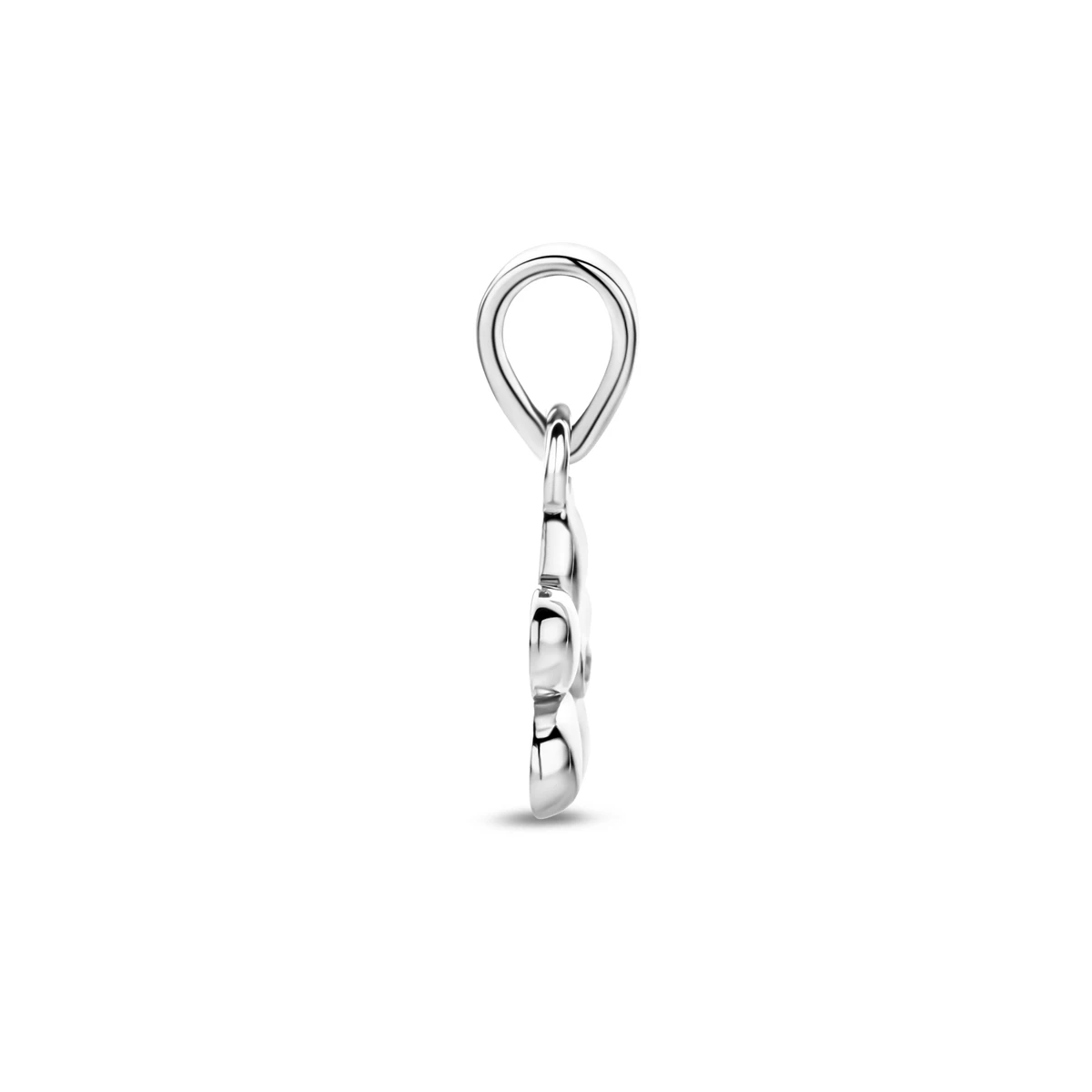 hanger bloem zirkonia zilver gerhodineerd