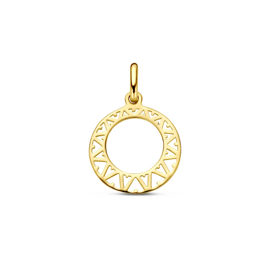 hanger cirkel 14K geelgoud