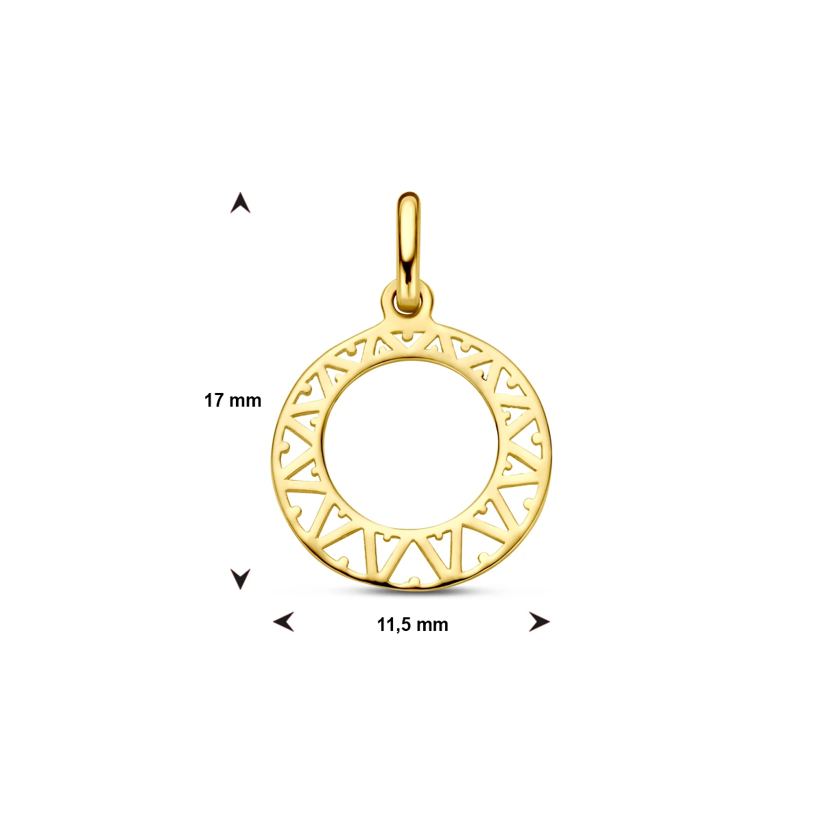 hanger cirkel 14K geelgoud