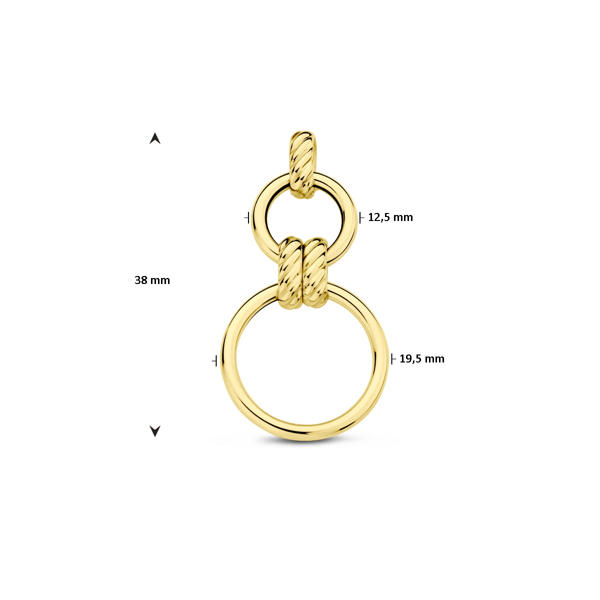 hanger cirkels 14K geelgoud