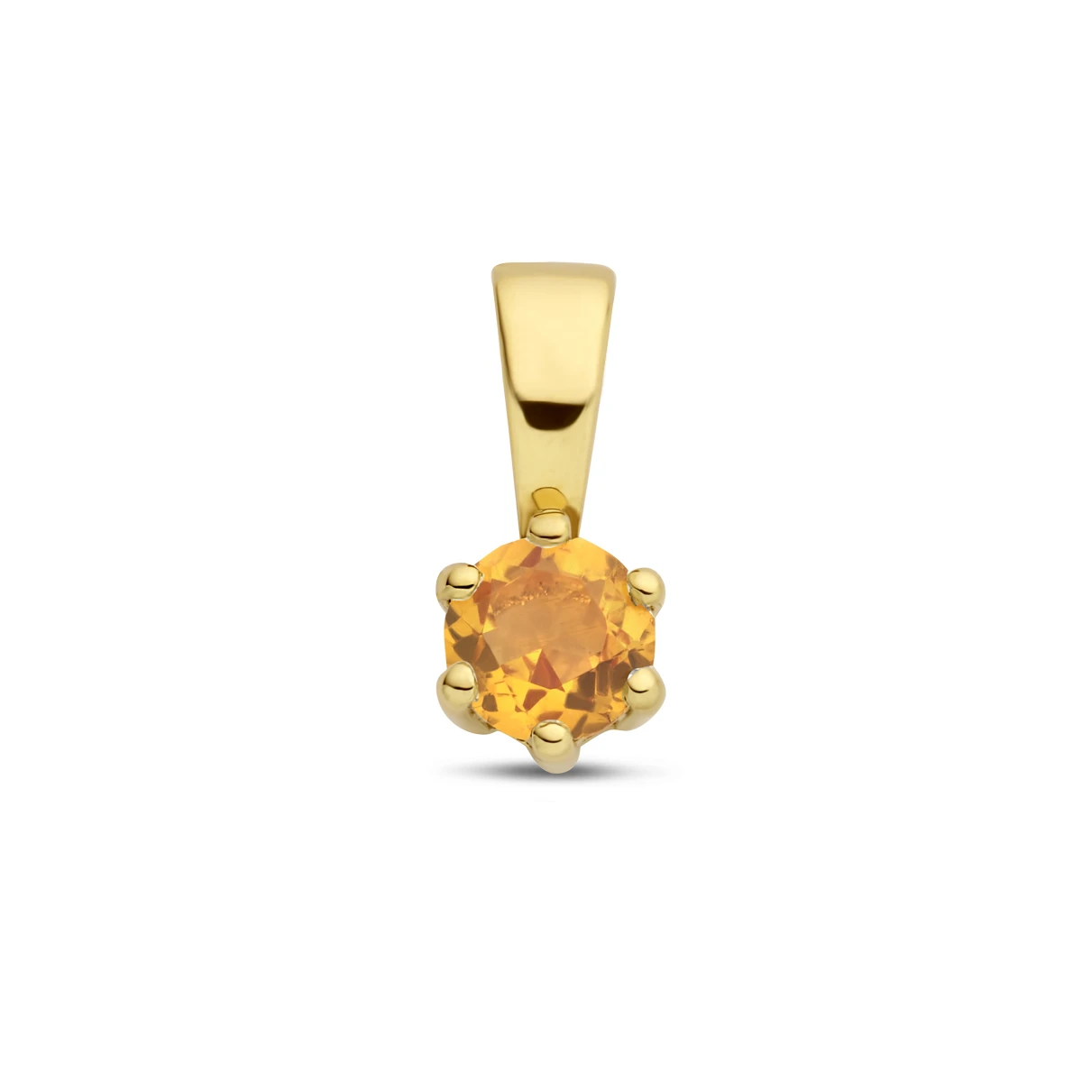 hanger citrien 0.19ct 14K geelgoud