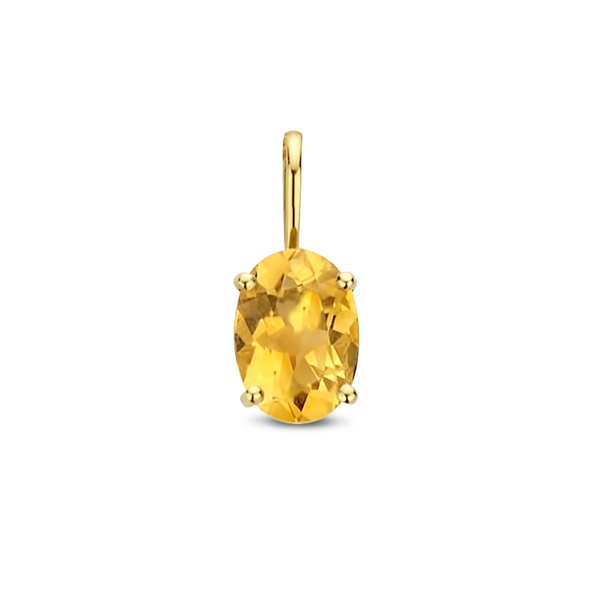 hanger citrien 0.80ct 14K geelgoud