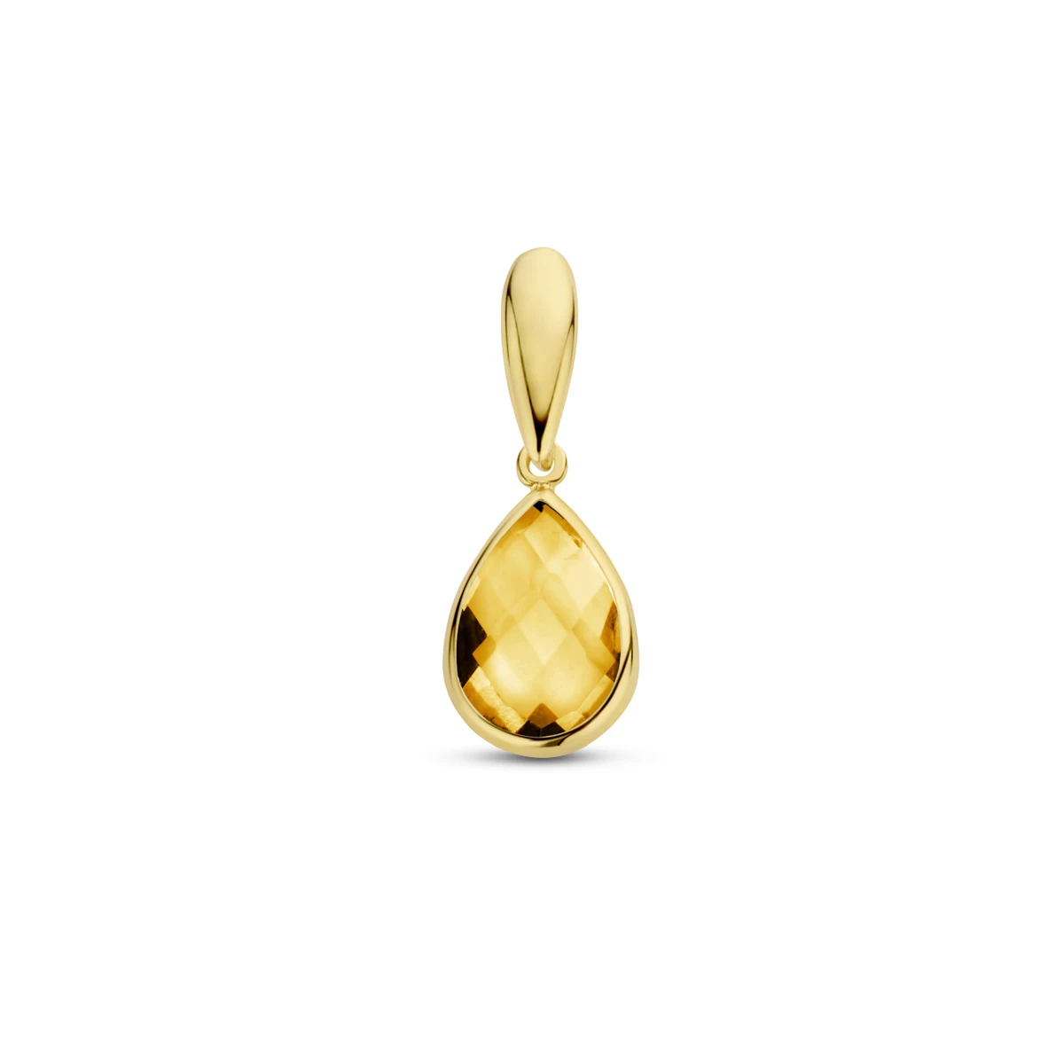 hanger citrien 12,5 mm 14K geelgoud