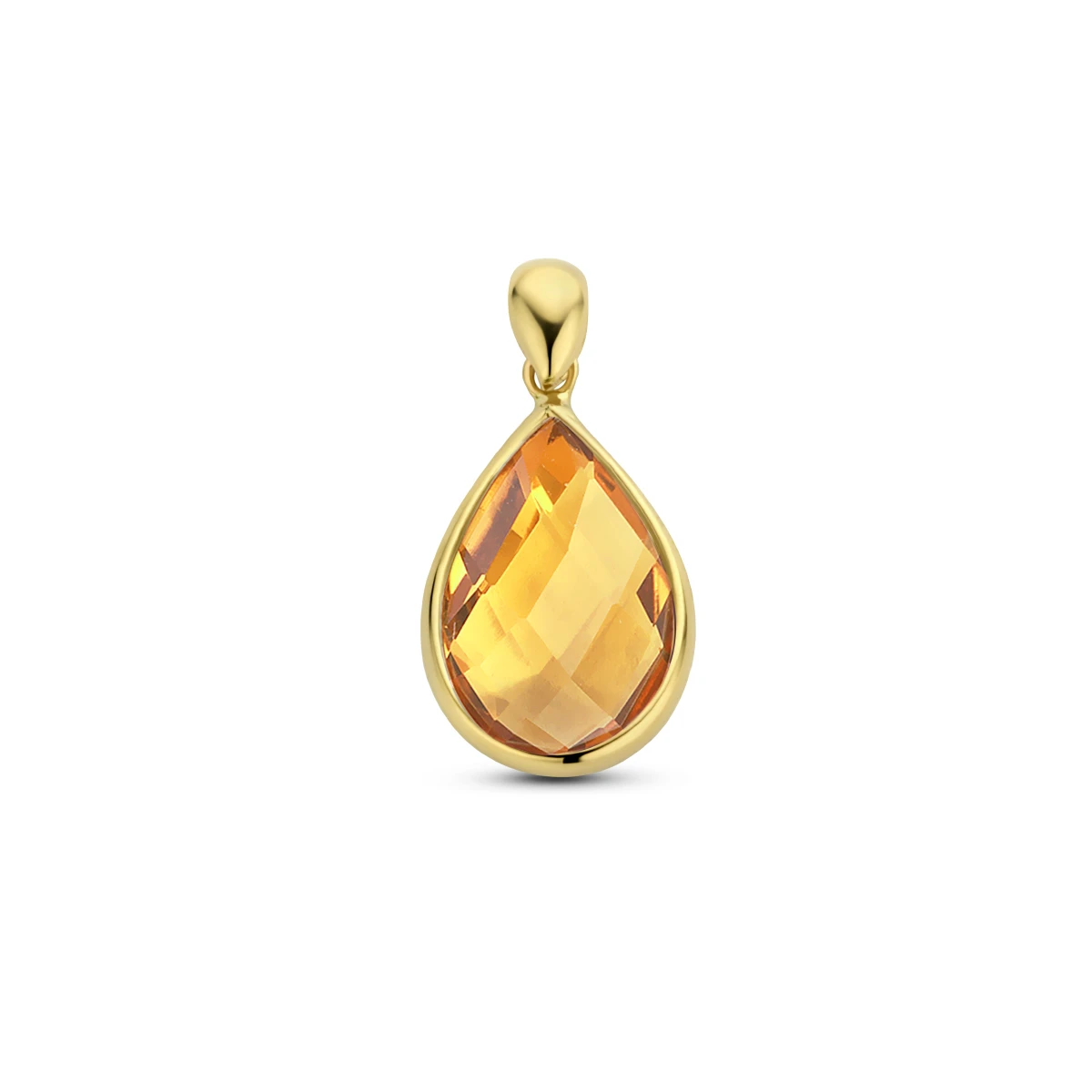 hanger citrien 14K geelgoud