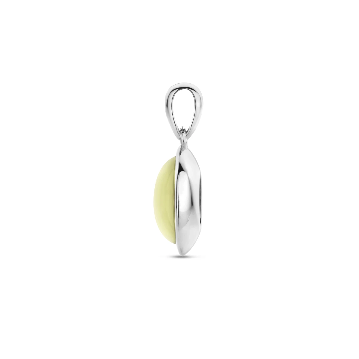 hanger citroenkwarts zilver gerhodineerd