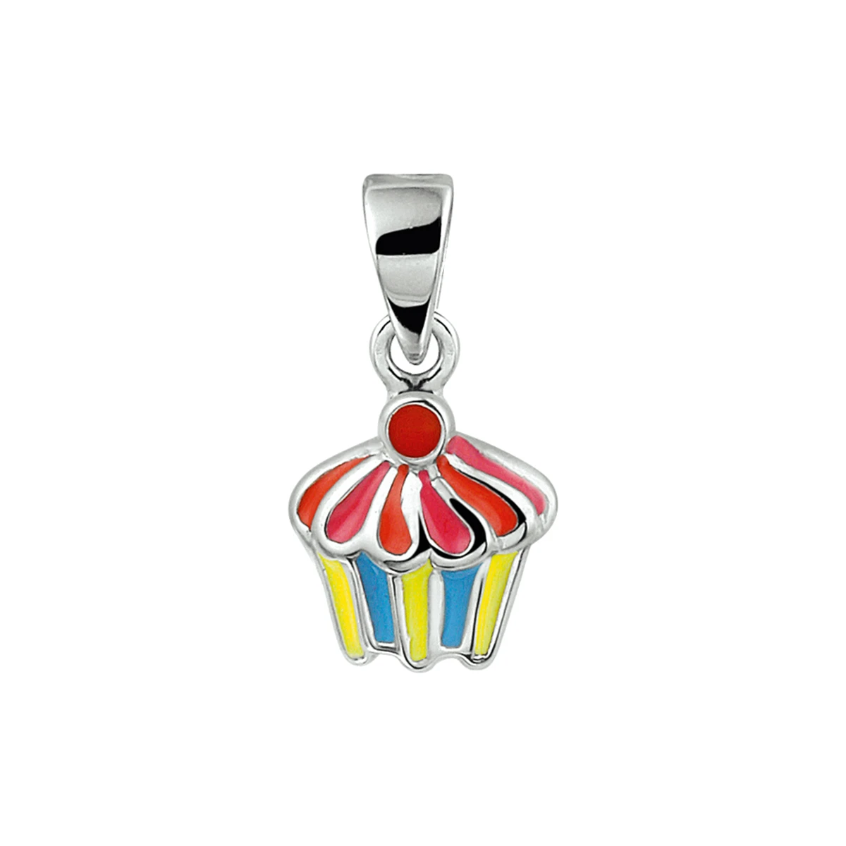 hanger cupcake 11 mm zilver gerhodineerd