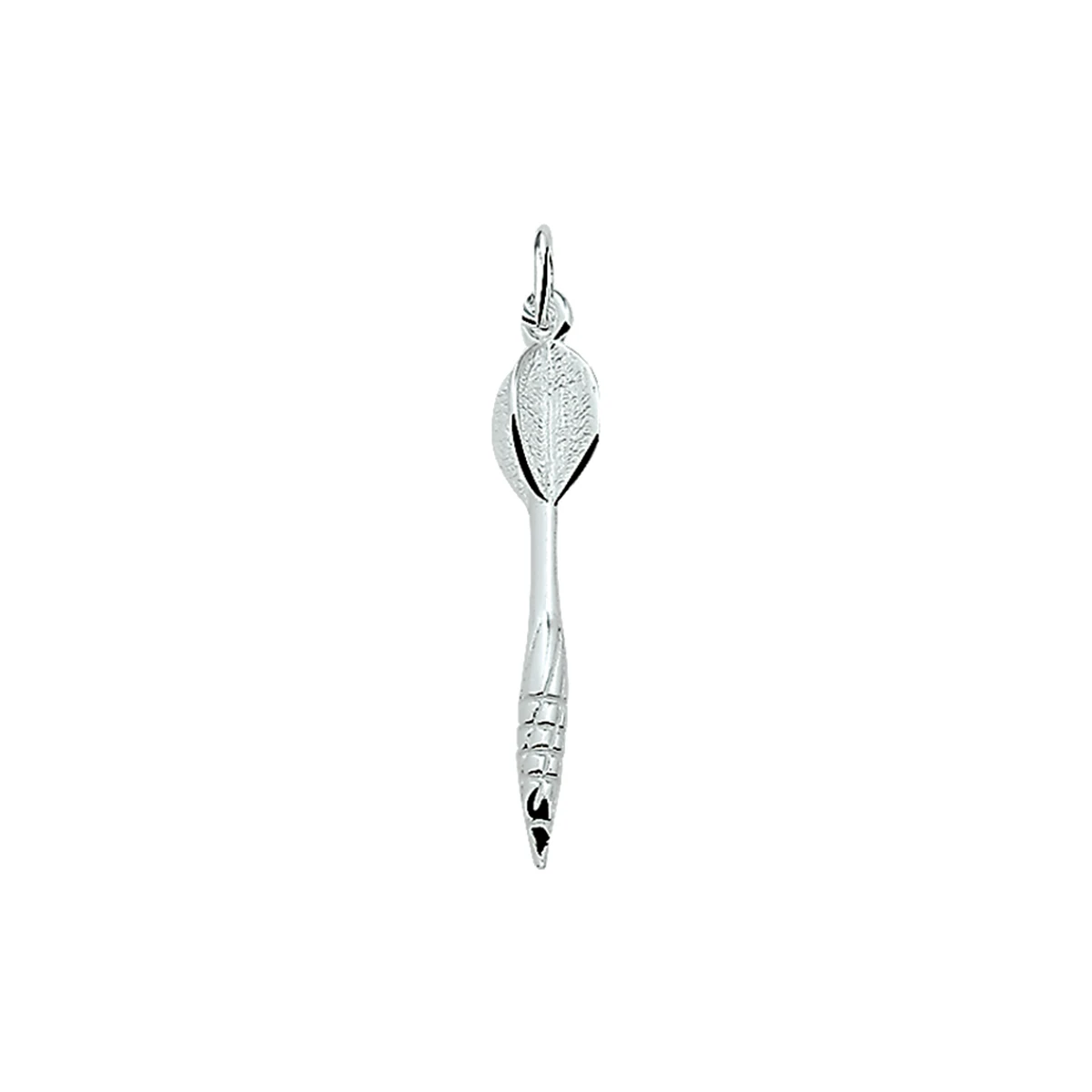 hanger dartpijl zilver wit