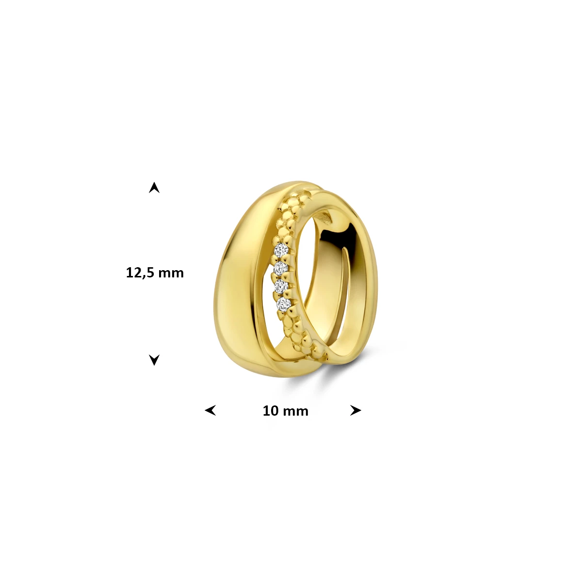hanger diamant 0.01ct h p 12,5 mm 14K geelgoud