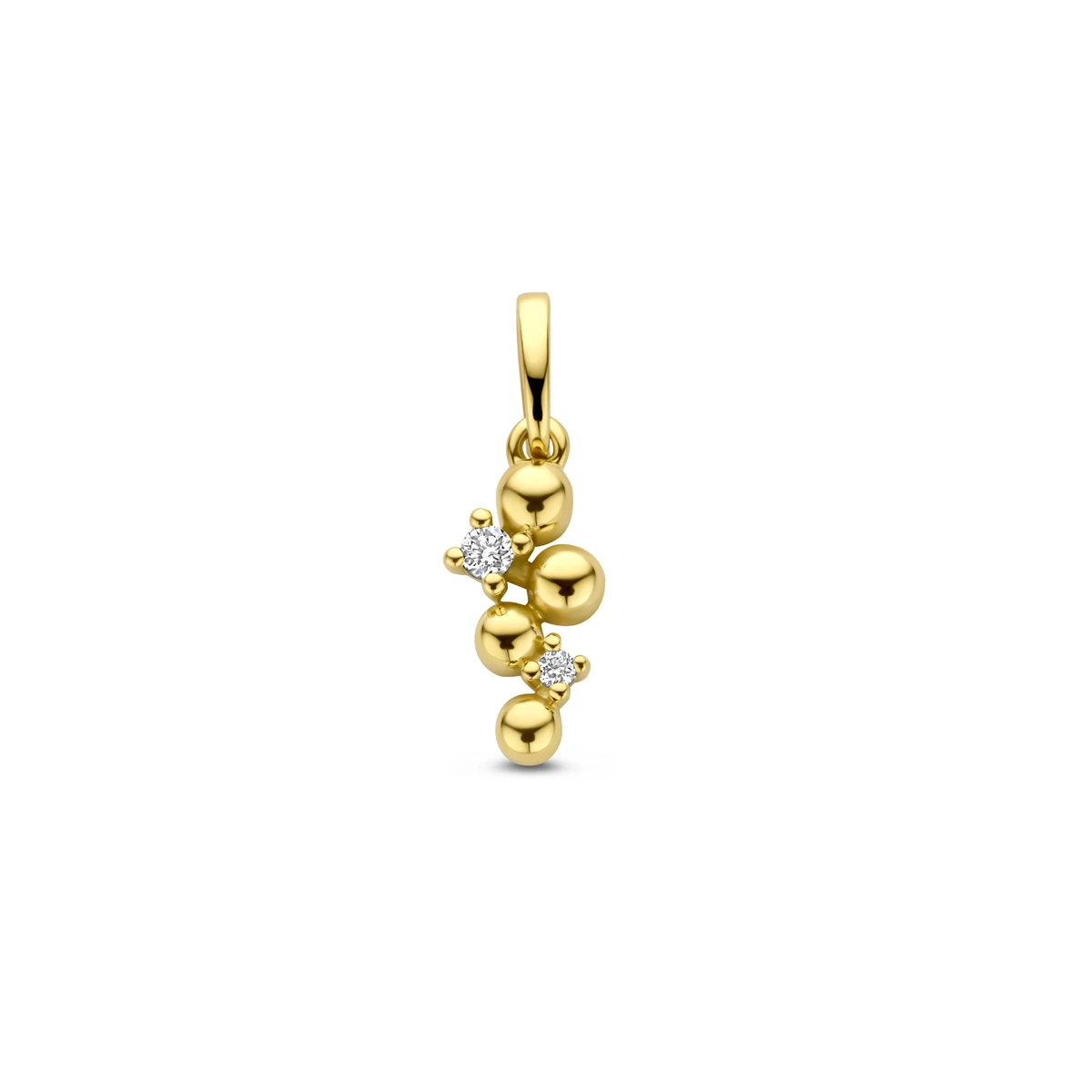 hanger diamant 0.03ct h p 16 mm 14K geelgoud