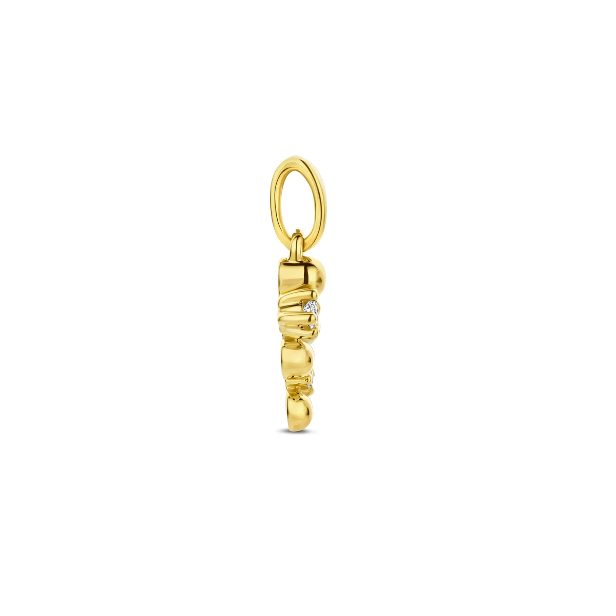 hanger diamant 0.03ct h p 16 mm 14K geelgoud