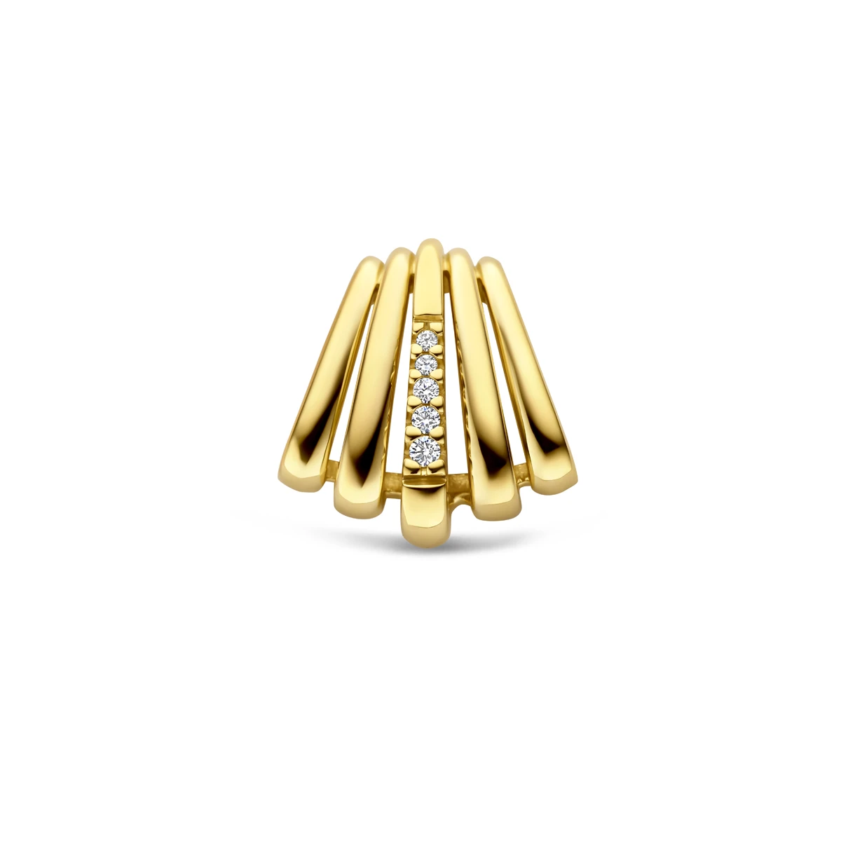 hanger diamant 0.03ct h si 14,5 mm 14K geelgoud