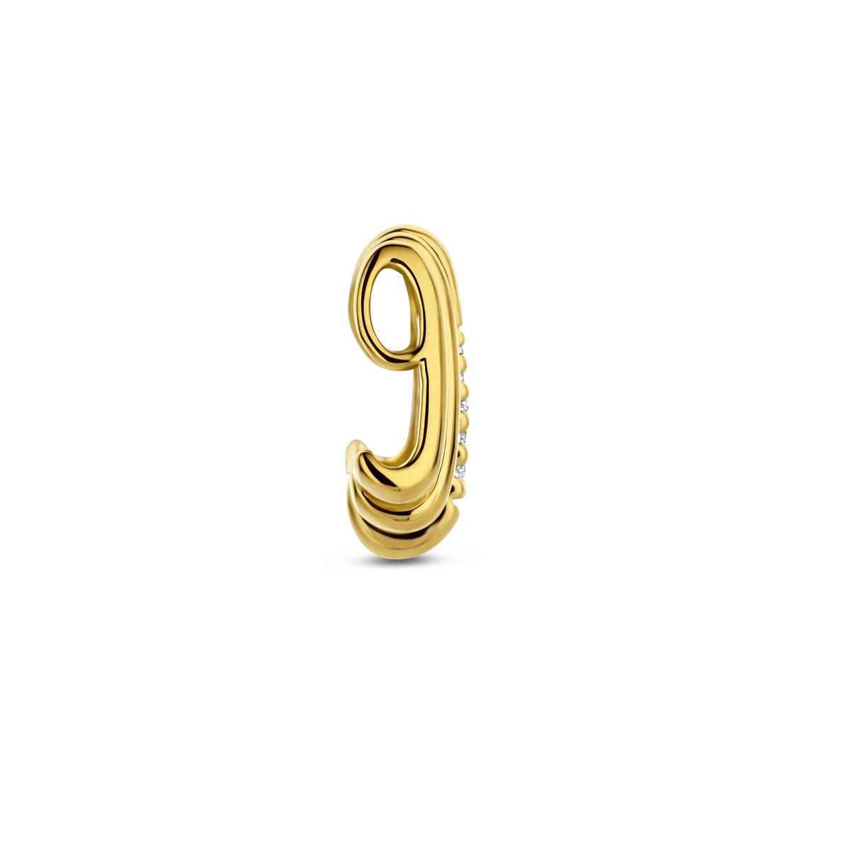 hanger diamant 0.03ct h si 14,5 mm 14K geelgoud