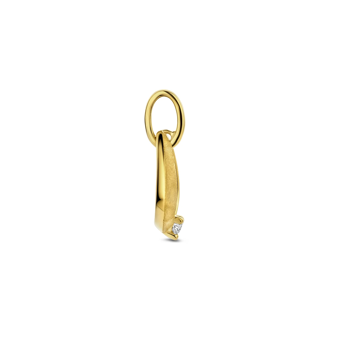 hanger diamant 0.03ct h si 15,5 mm 14K geelgoud