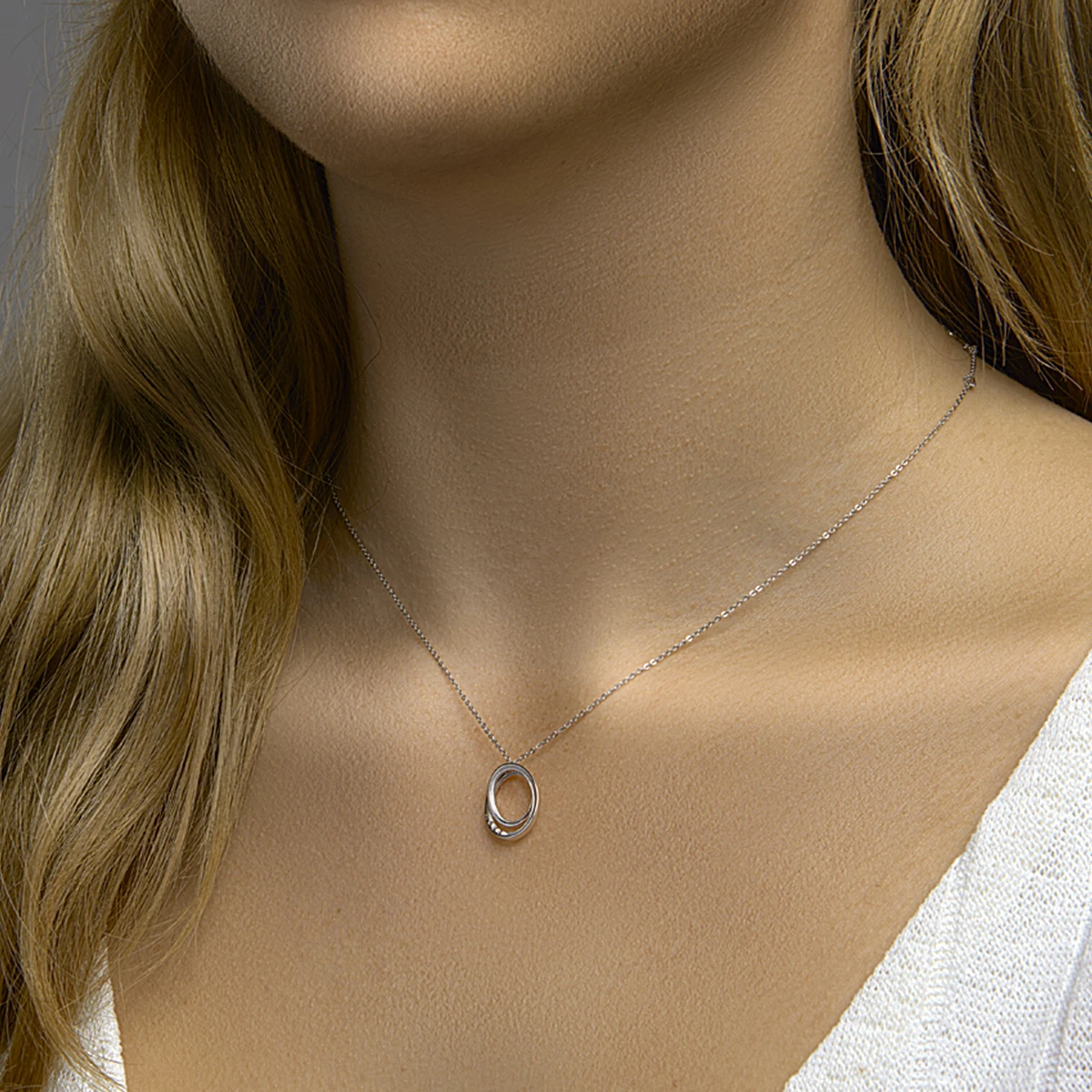 hanger diamant 0.04ct h si 14K witgoud