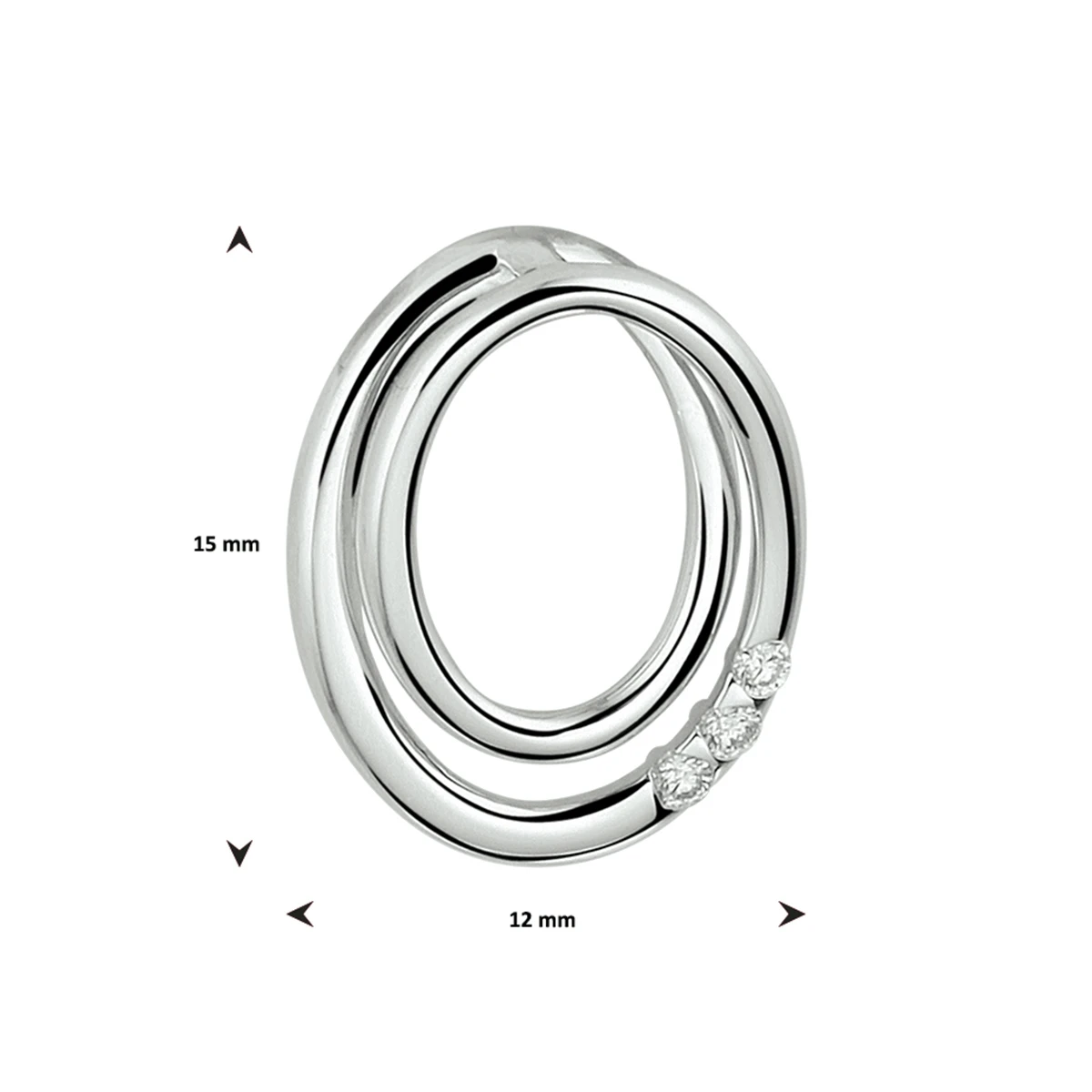 hanger diamant 0.04ct h si 14K witgoud