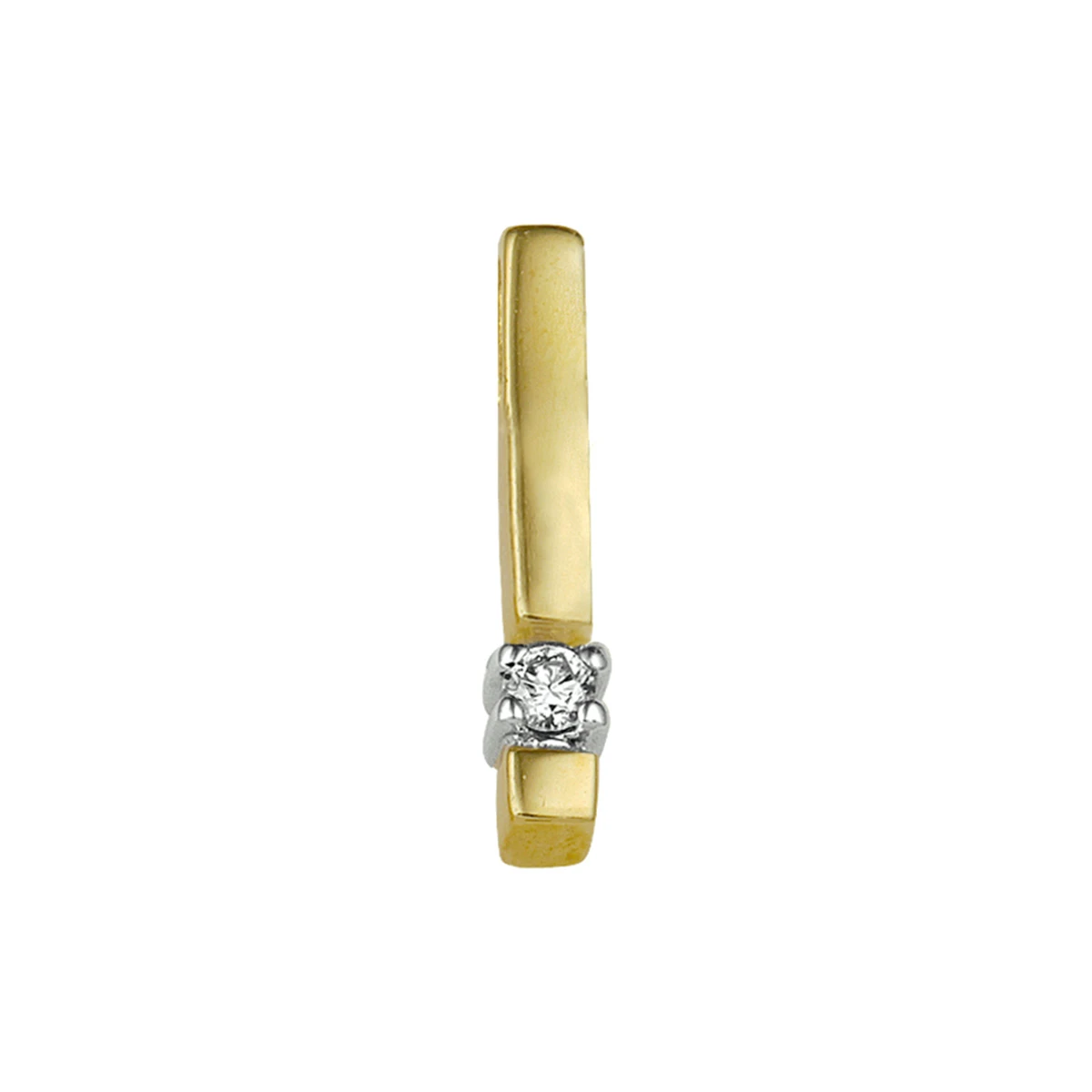 hanger diamant 0.05ct h p1 14K bicolor goud geel/wit