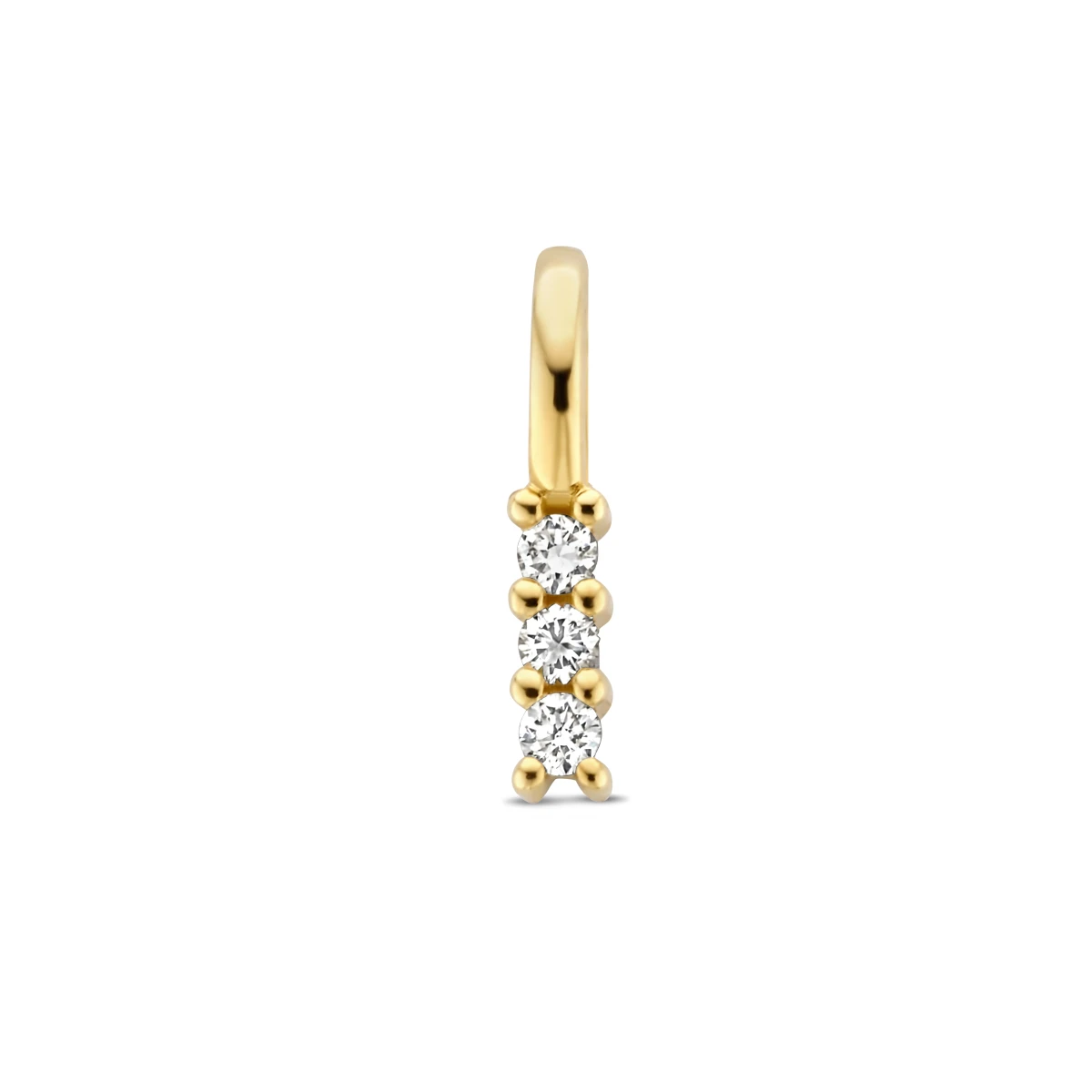 hanger diamant 0.05ct h si 11 mm 14K geelgoud
