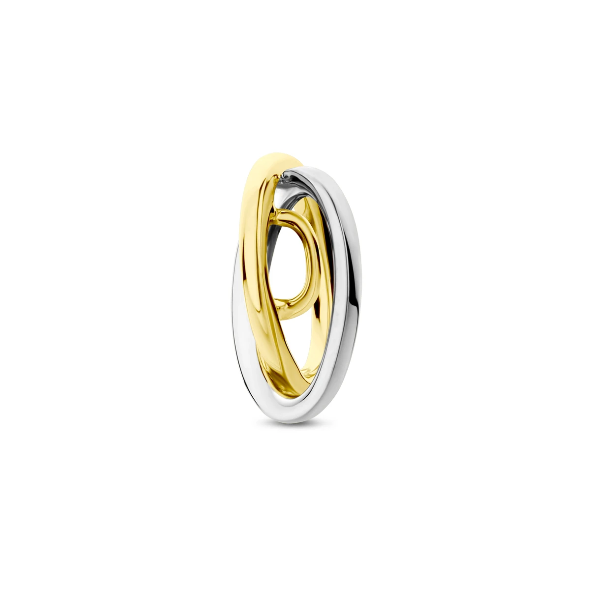 hanger diamant 0.05ct h si 13 mm 14K bicolor goud geel/wit