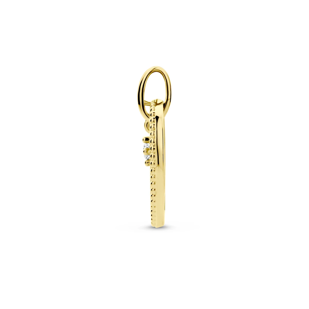 hanger diamant 0.06ct h si 14K geelgoud