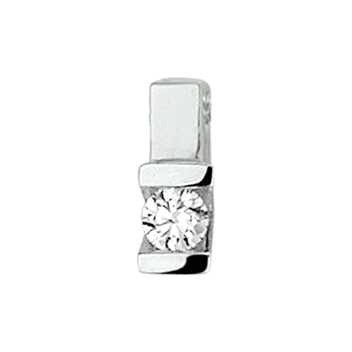 hanger diamant 0.075ct h si 14K witgoud