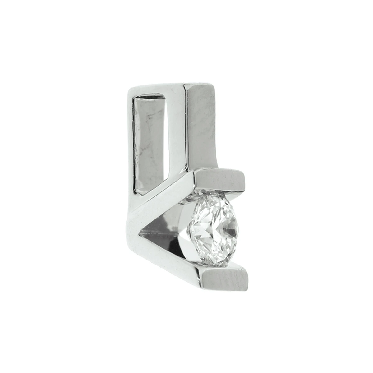 hanger diamant 0.075ct h si 14K witgoud