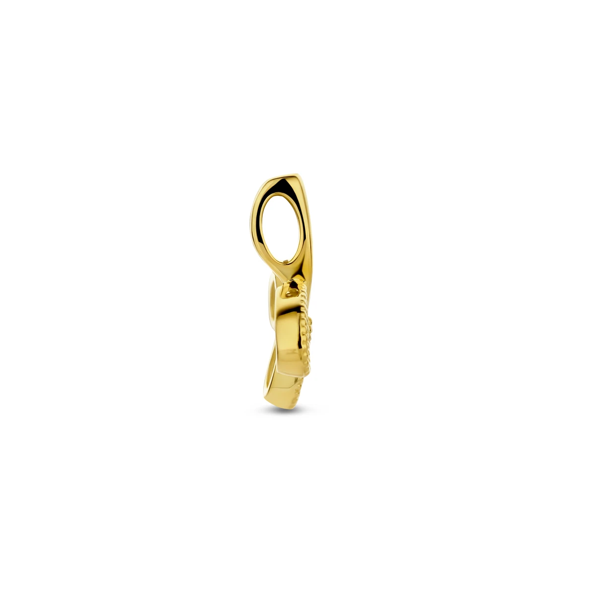 hanger diamant 0.09ct h si 14,5 mm 14K geelgoud