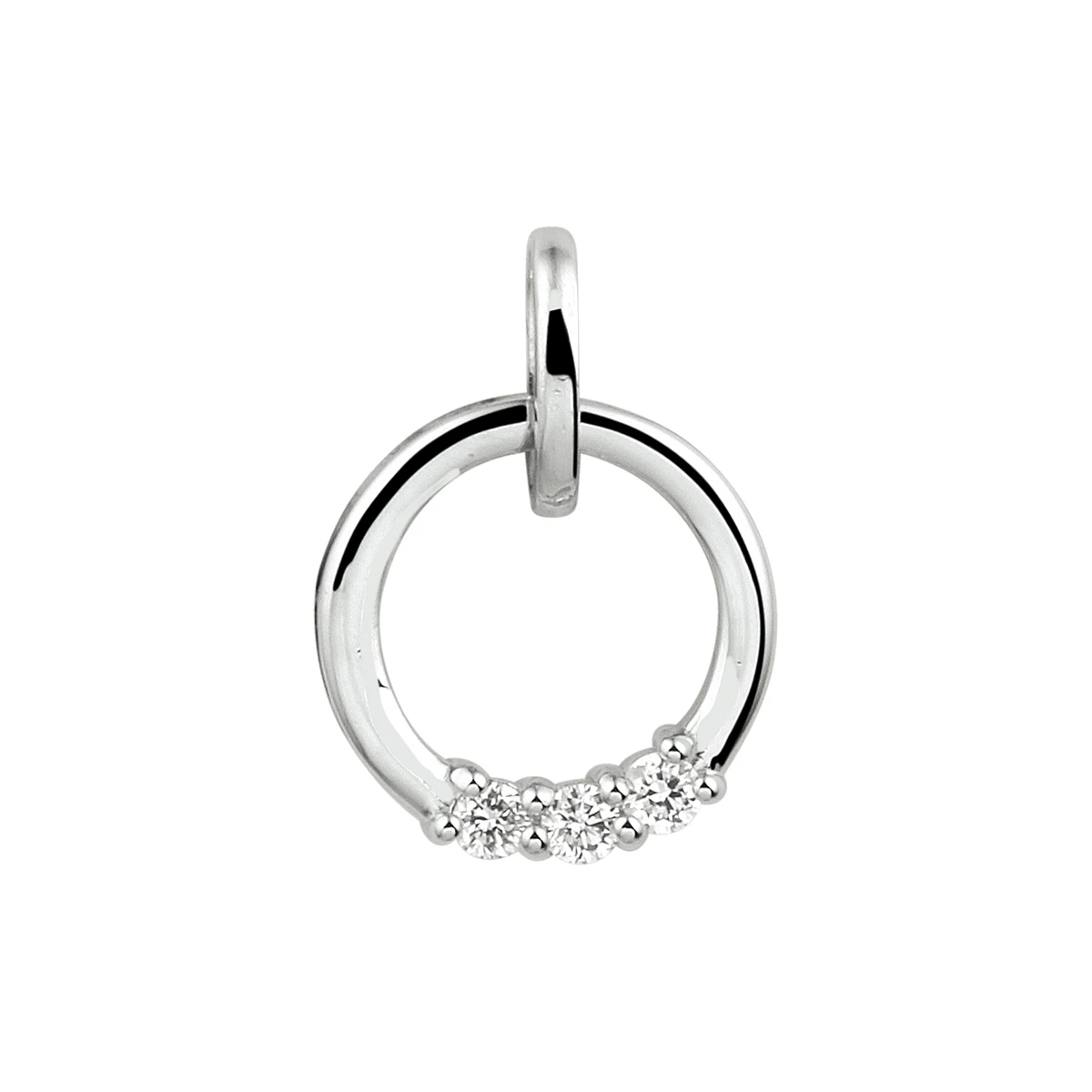 hanger diamant 0.09ct h si 14K witgoud