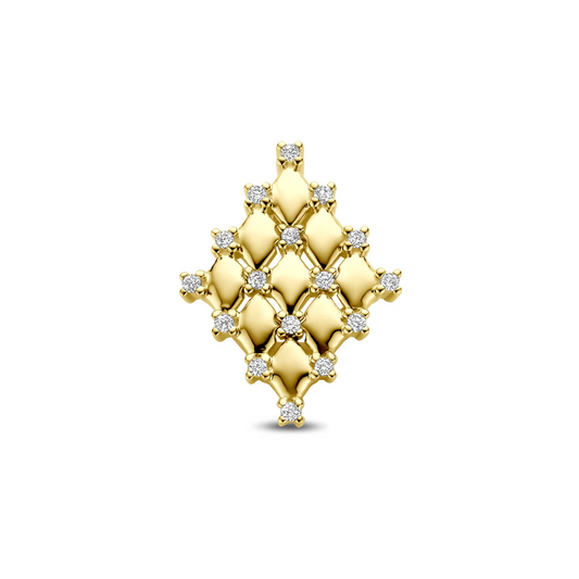 hanger diamant 0.09ct h si 17 mm 14K geelgoud