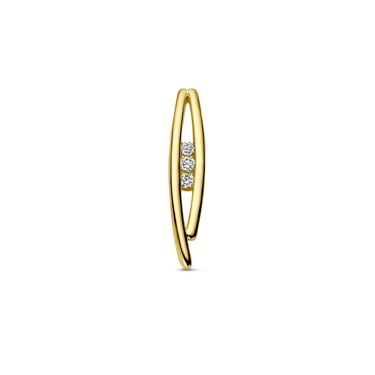 hanger diamant 0.10ct h si 14K geelgoud
