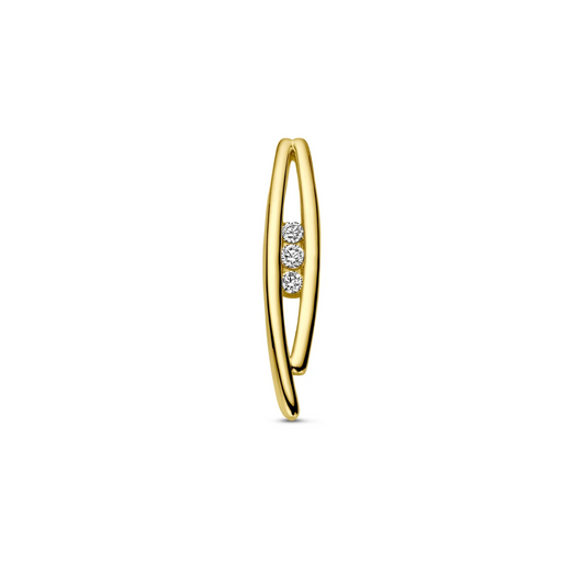 hanger diamant 0.10ct h si 14K geelgoud