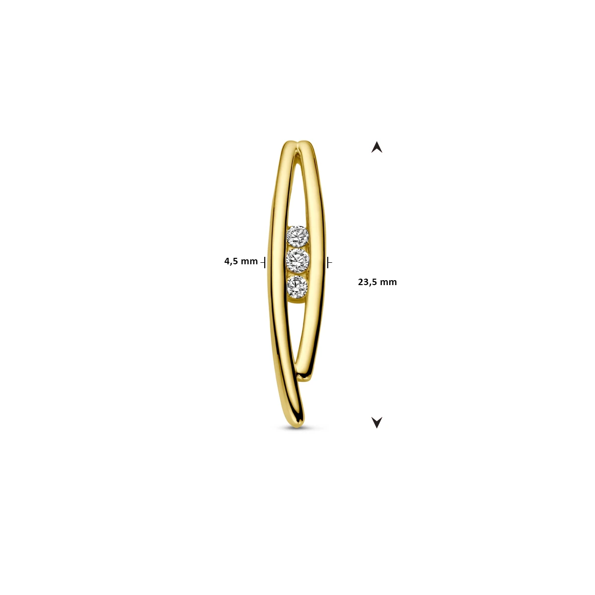 hanger diamant 0.10ct h si 14K geelgoud
