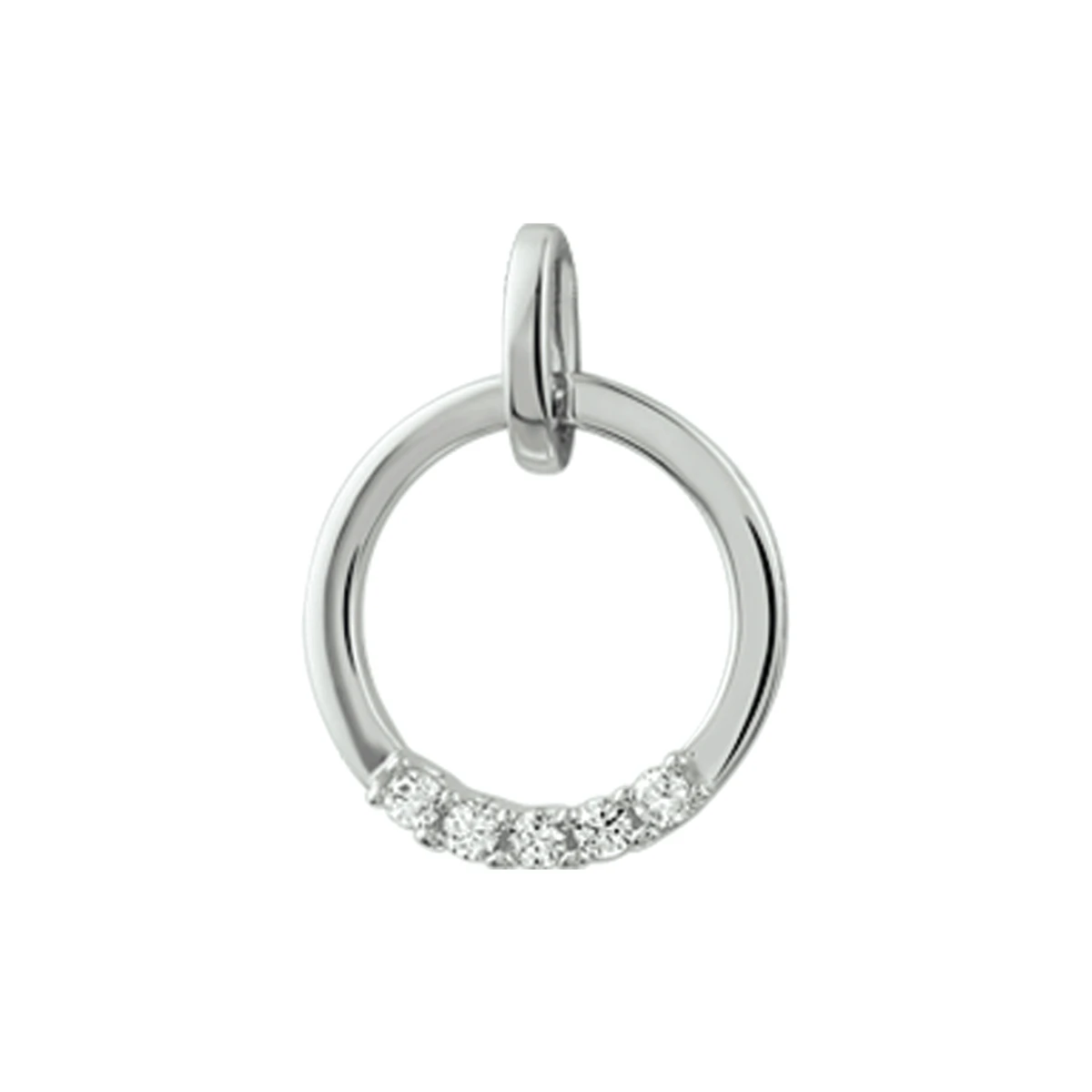 hanger diamant 0.10ct h si 14K witgoud