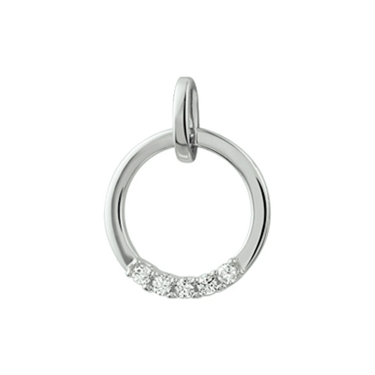 hanger diamant 0.10ct h si 14K witgoud