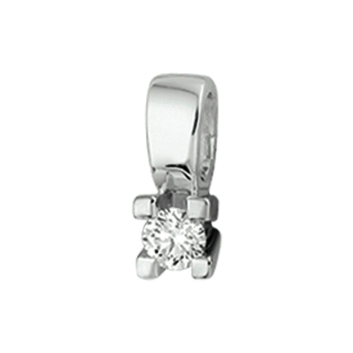 hanger diamant 0.15ct h si 10 mm 14K witgoud