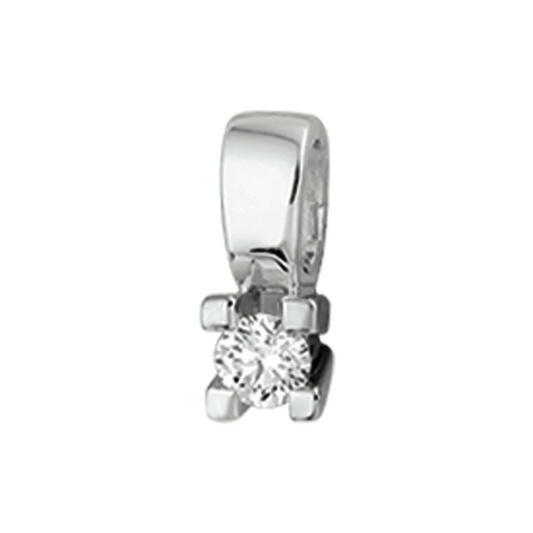 hanger diamant 0.15ct h si 10 mm 14K witgoud