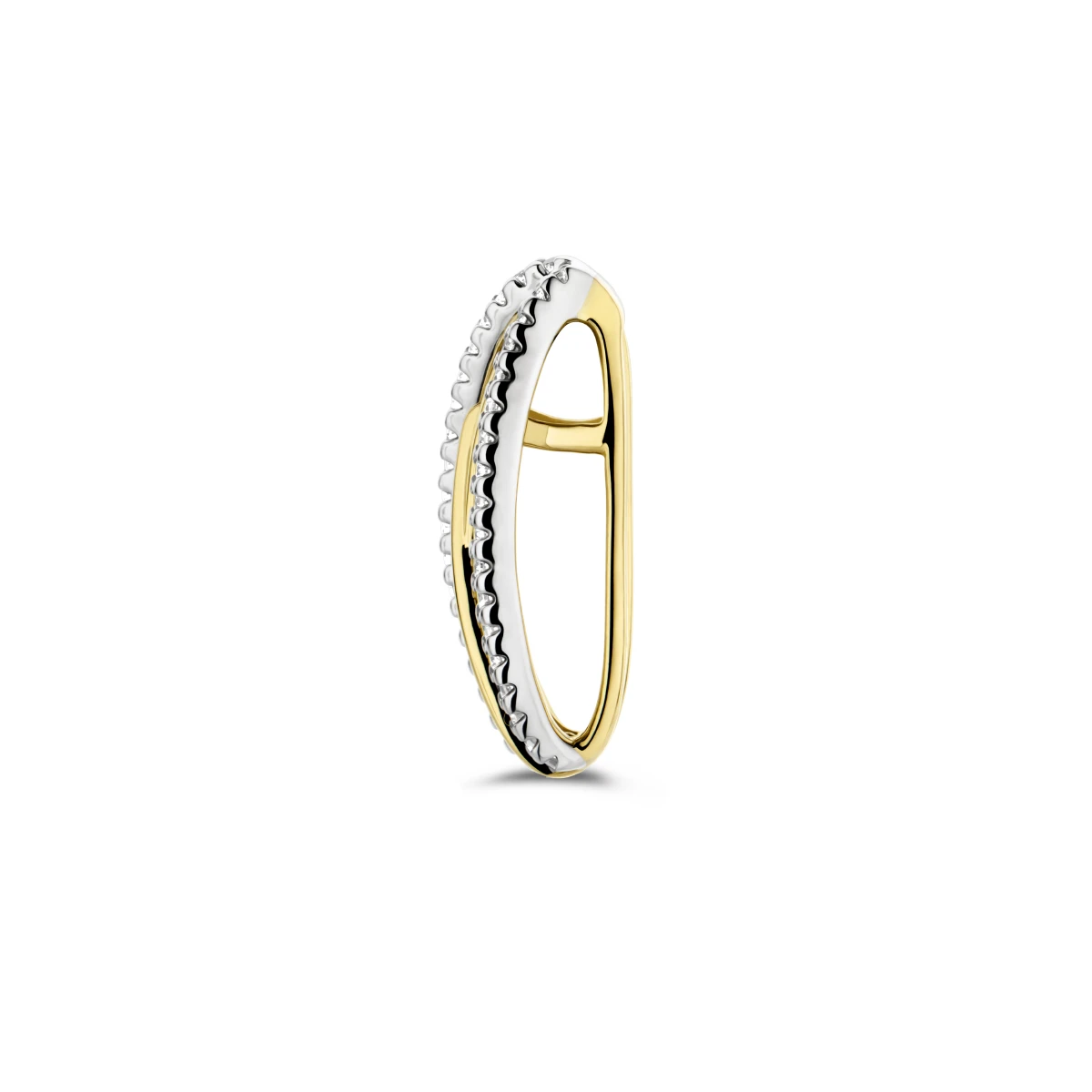 hanger diamant 0.17ct h si 14K bicolor goud geel/wit