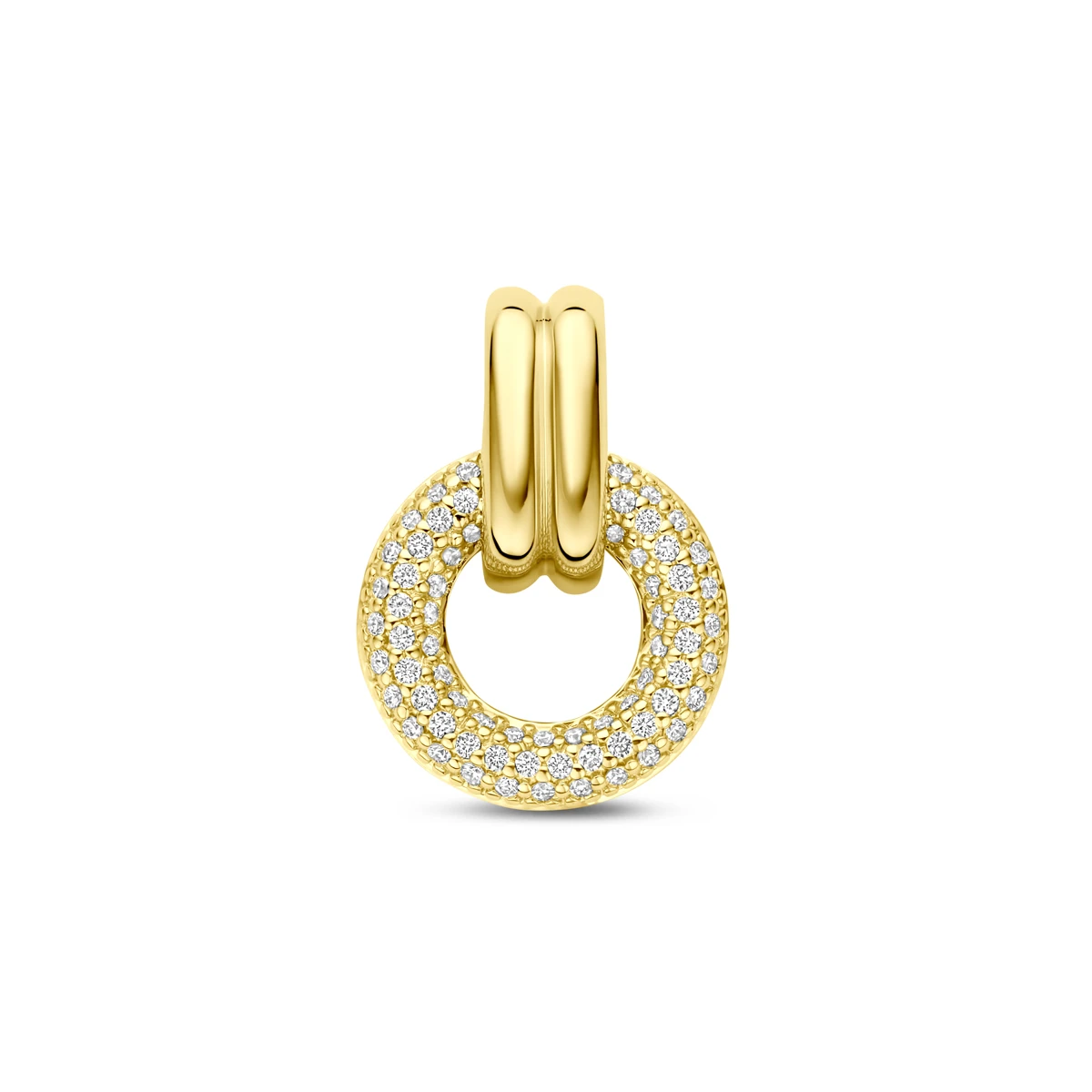 hanger diamant 0.19ct h si 16,5 mm 14K geelgoud