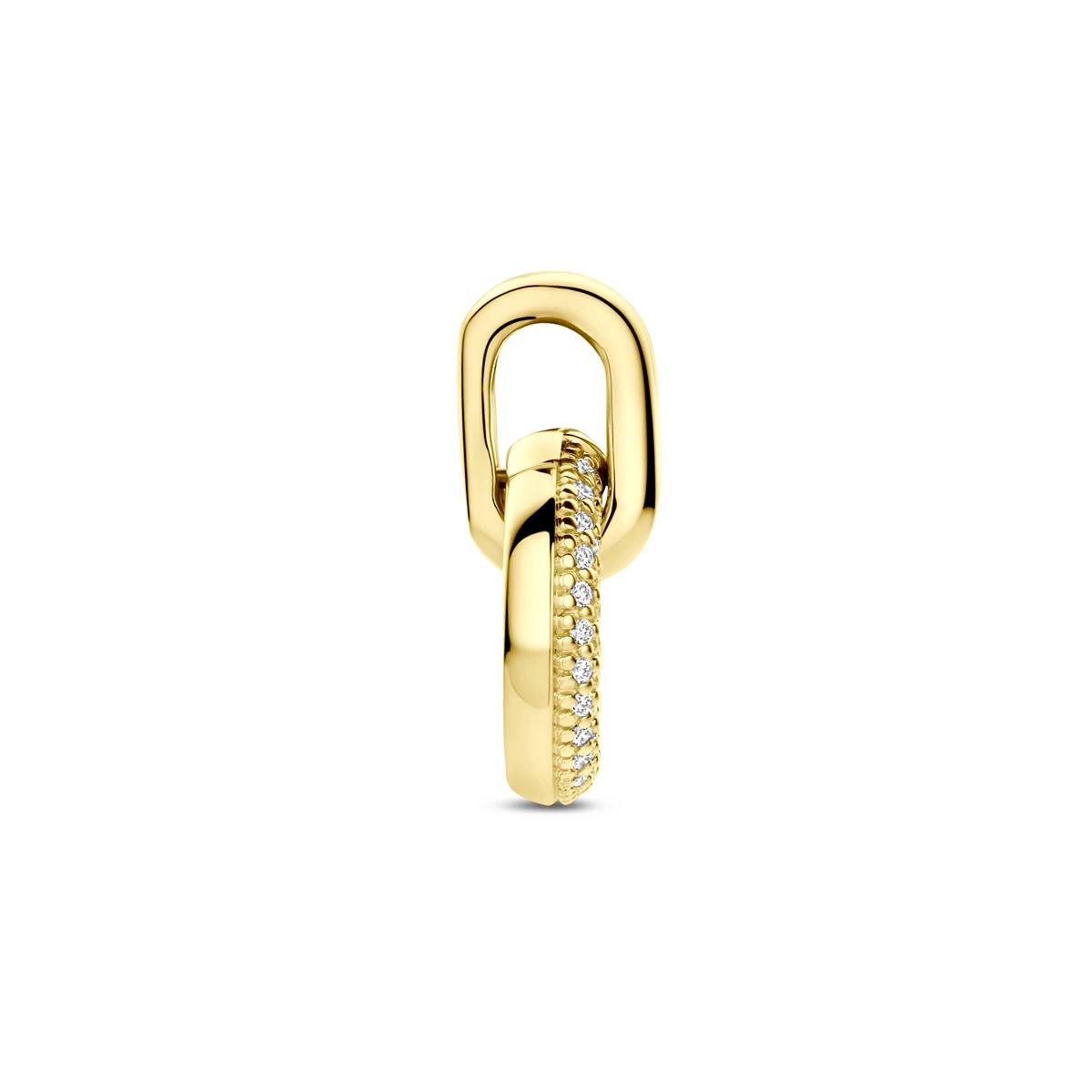 hanger diamant 0.19ct h si 16,5 mm 14K geelgoud