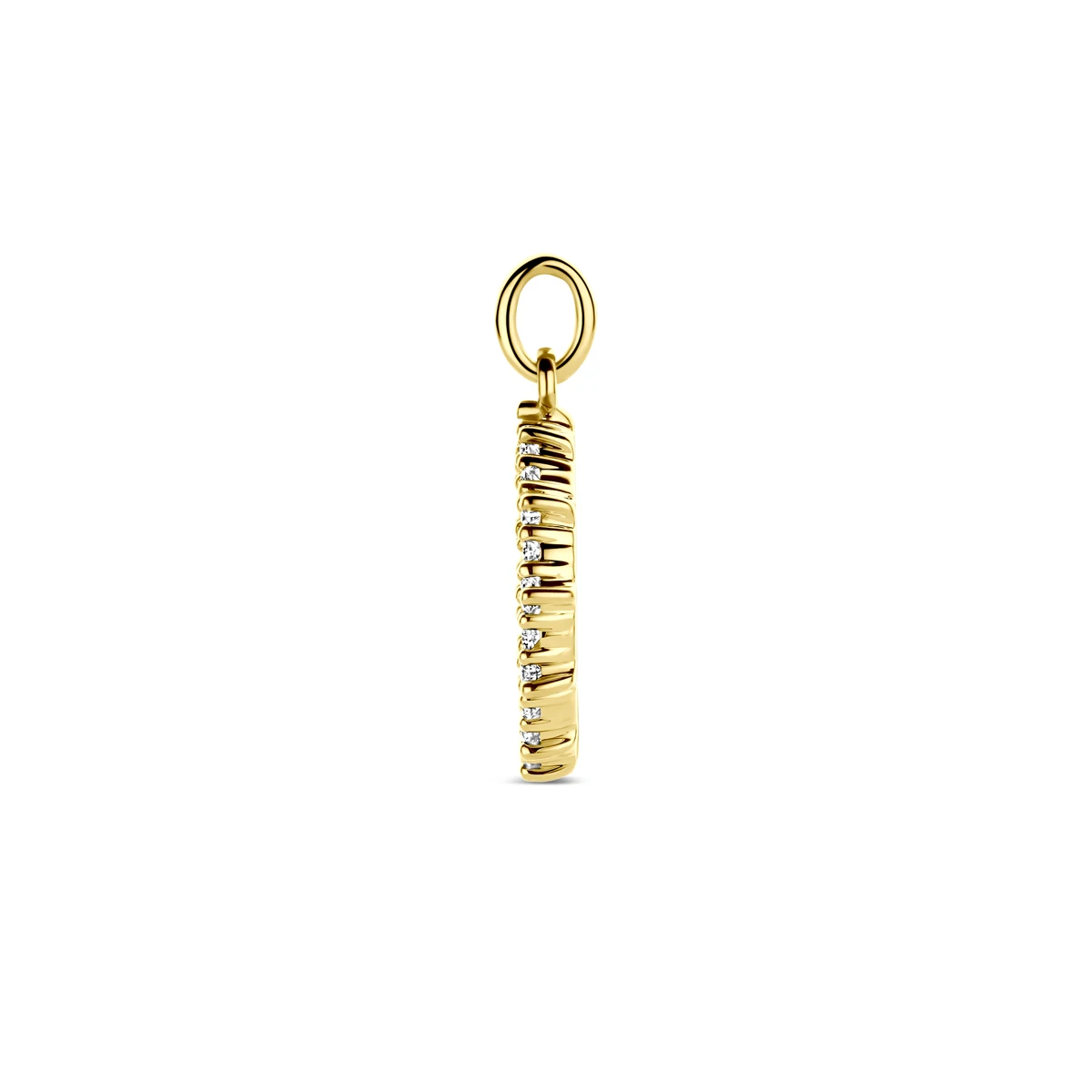 hanger diamant 0.25ct 18 mm 14K geelgoud