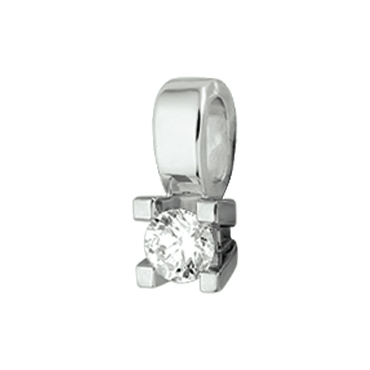 hanger diamant 0.25ct h si 11 mm 14K witgoud