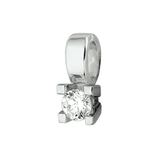 hanger diamant 0.25ct h si 11 mm 14K witgoud