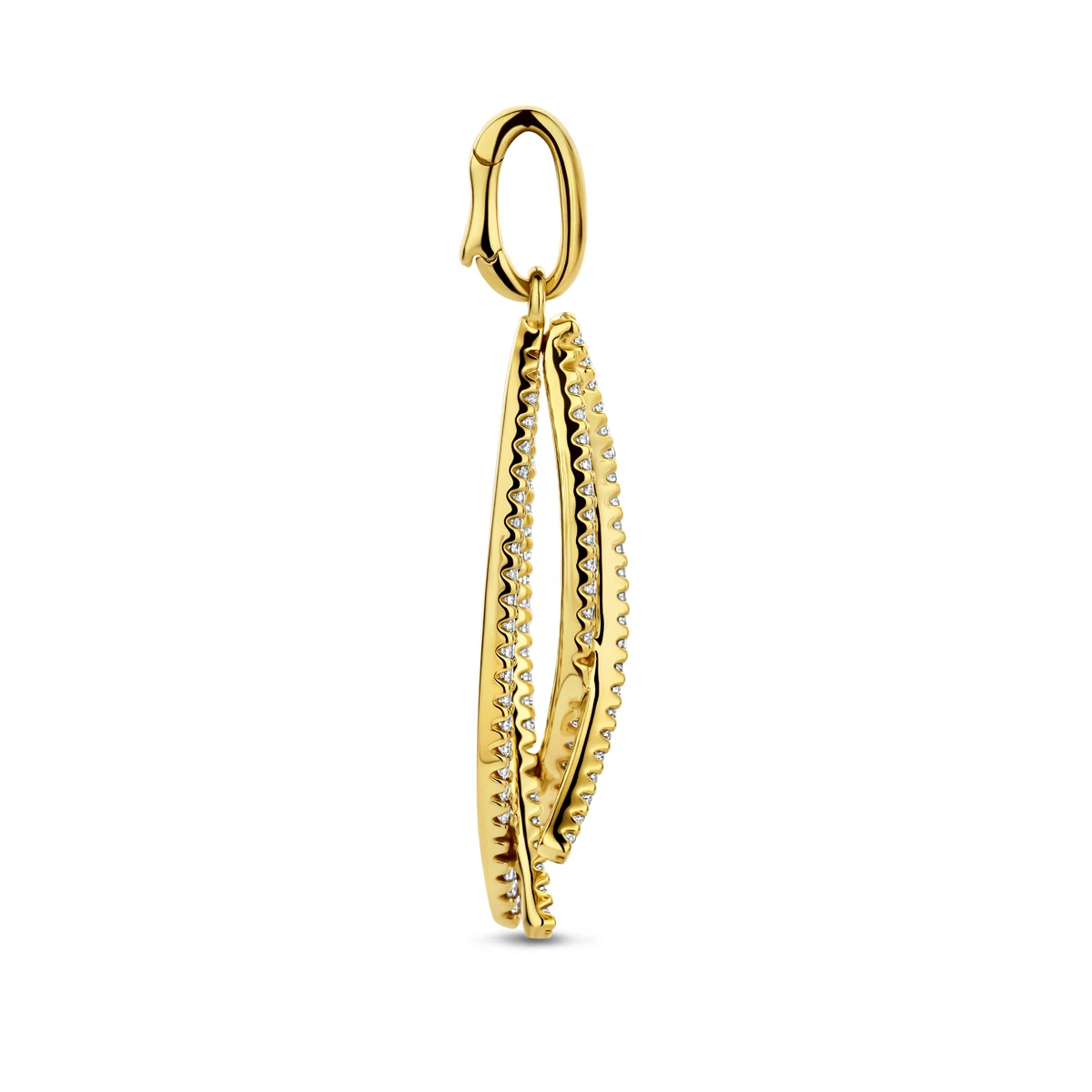 hanger diamant 0.42ct h si 40 mm 14K geelgoud