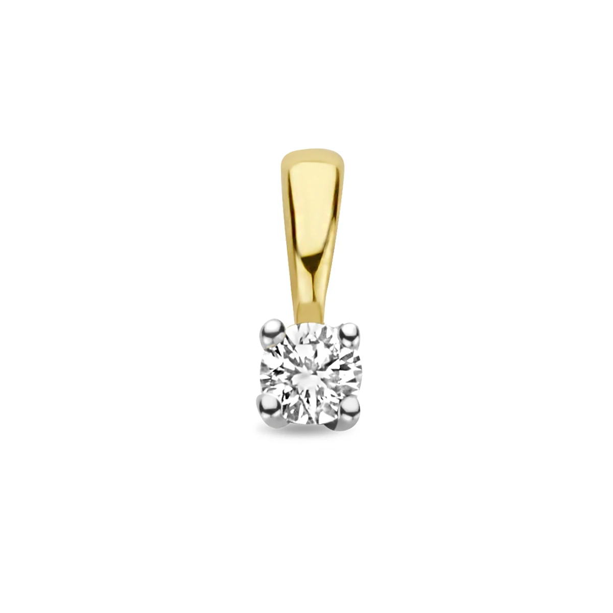 hanger diamant h si 14K bicolor goud geel/wit