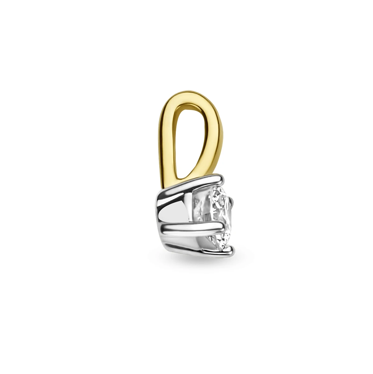 hanger diamant h si 14K bicolor goud geel/wit